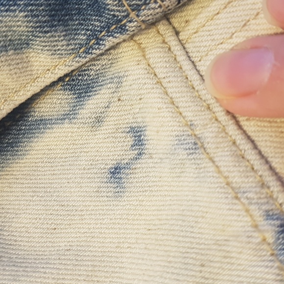 Barney Cools Men's Bleached B Rigid Blue White Jean Jacket Size M - Picture 11 of 16